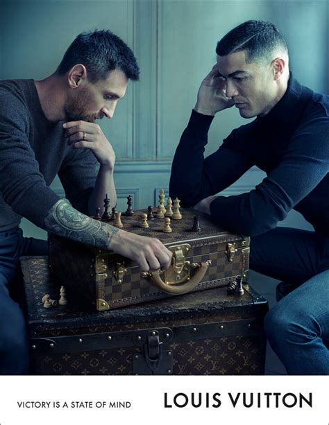 louis vuitton ronaldo and messi|Messi vs Ronaldo chess picture.